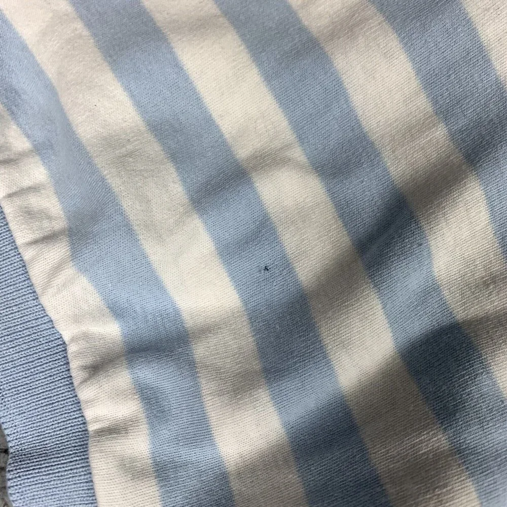 Vintage Polo Ralph Lauren Made In USA Blue White Striped XL Pink Pony Shirt READ